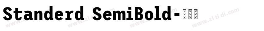 Standerd SemiBold字体转换